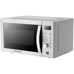 Microondas grunkel mw-28airfryer/ 900w/ capacidad 28l/ función grill/ función airfryer/ plateado
