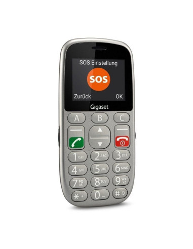 Teléfono móvil gigaset gl390 para personas mayores/ gris