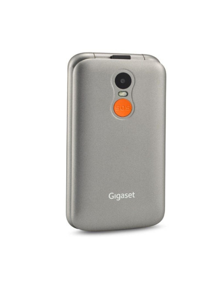 Teléfono móvil gigaset gl590 para personas mayores/ plata titanio