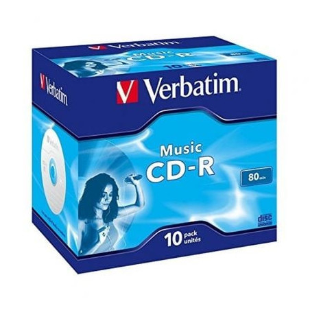 Cd-r verbatim music 16x/ caja-10uds