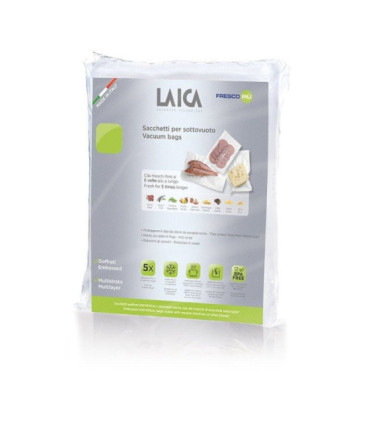 Bolsa para envasar al vacío laica vt3504/ 20 x 28cm/ 50 bolsas