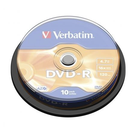 Dvd-r verbatim advanced azo 16x/ tarrina-10uds