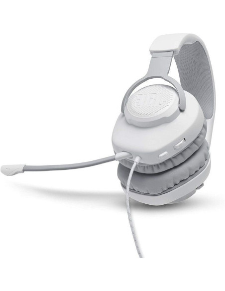Auriculares gaming con micrófono jbl quantum 100/ jack 3.5/ blancos