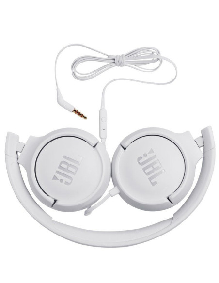 Auriculares jbl tune 500/ con micrófono/ jack 3.5/ blancos