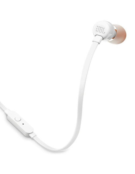 Auriculares intrauditivos jbl tune 160/ con micrófono/ jack 3.5/ blancos