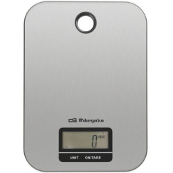 Báscula de cocina electrónica orbegozo pc 1019/ hasta 5kg/ plata