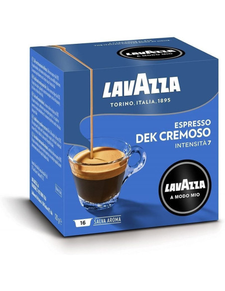 Cápsula lavazza cremosamente dek para cafeteras a modo mio/ caja 16