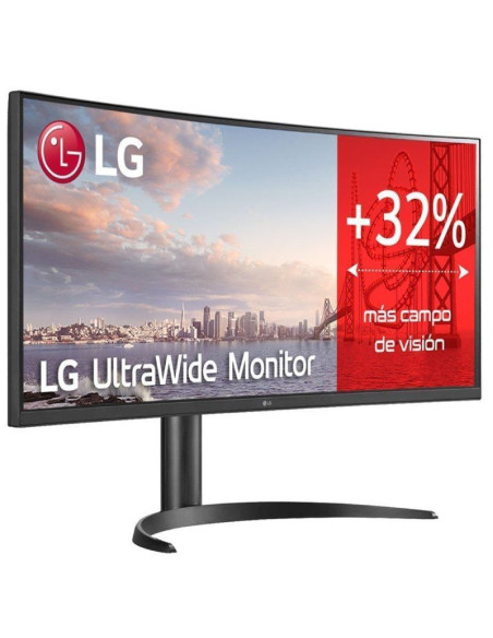 Monitor profesional ultrapanorámico curvo lg 34wq75c-b 34'/ wqhd/ multimedia/ regulable en altura/ negro