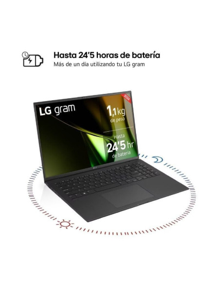 Portátil lg gram 17z90s-g.ad7bb  intel core ultra 7-155h/ 32gb/ 2tb ssd/ 17'/ win11