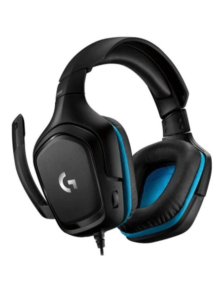 Auriculares gaming con micrófono logitech g432/ usb 2.0/ jack 3.5/ negros