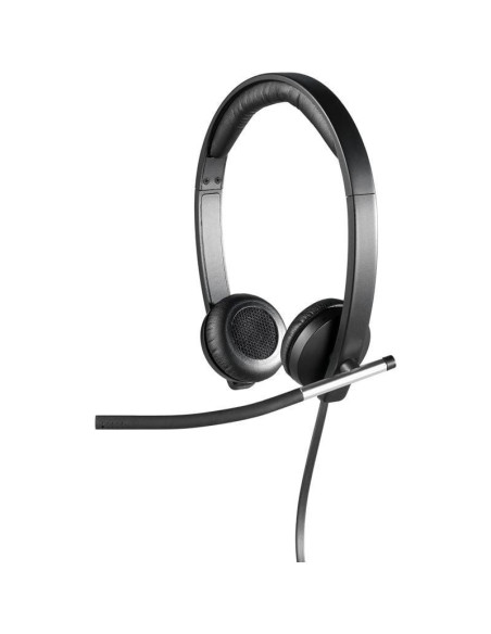 Auriculares logitech h650e/ con micrófono/ usb/ negros