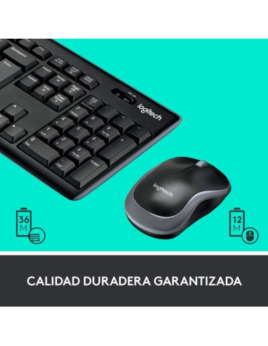Teclado y ratón inalámbricos logitech wireless combo mk270
