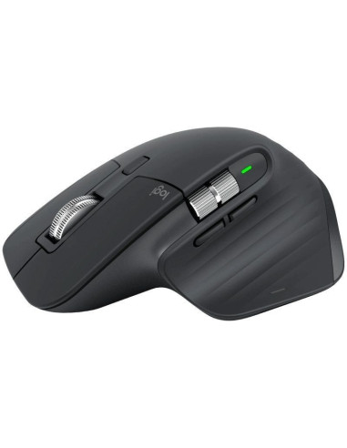 Ratón ergonómico inalámbrico por bluetooth logitech mx master 3s/ batería recargable/ hasta 8000 dpi/ grafito