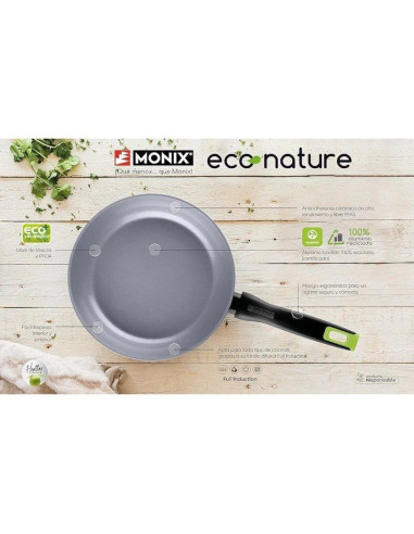 Sartén monix eco nature m261226/ ø26cm/ aluminio forjado/ apta para inducción