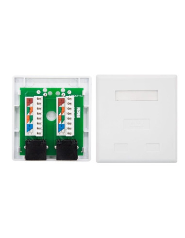 Roseta de superficie nanocable 10.21.1502/ cat.6/ 2 tomas