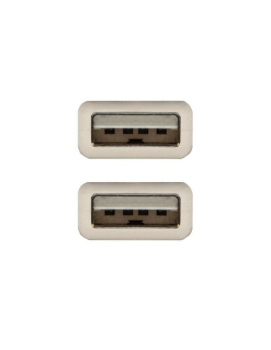 Cable usb 2.0 nanocable 10.01.0304/ usb macho - usb macho/ 3m/ beige