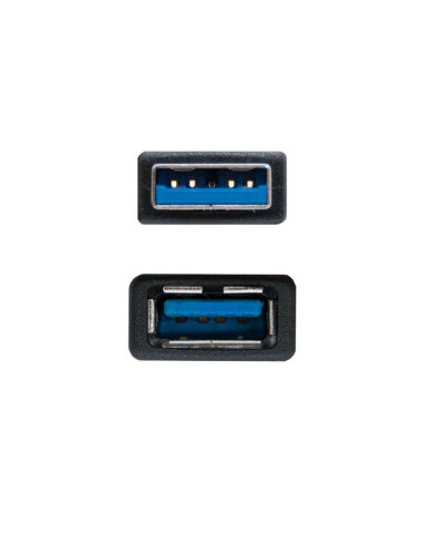 Cable alargador usb 3.0 nanocable 10.01.0902-bk/ usb macho - usb hembra/ 2m/ negro