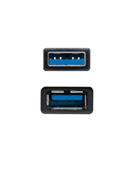 Cable alargador usb 3.0 nanocable 10.01.0902-bk/ usb macho - usb hembra/ 2m/ negro
