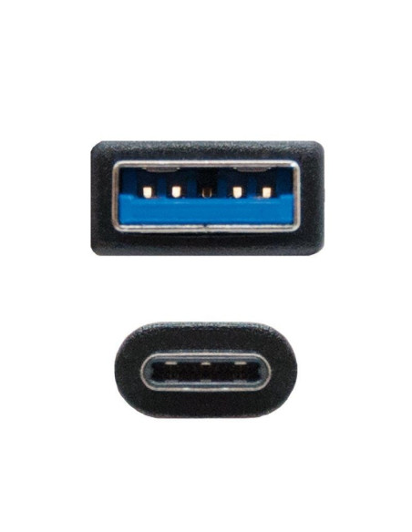 Cable usb 3.1 tipo-c nanocable 10.01.4002/ usb tipo-c macho - usb macho/ 2m/ negro