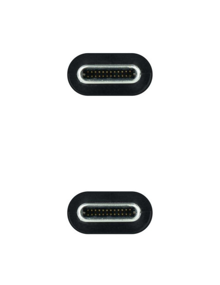 Cable usb 3.2 tipo-c nanocable 10.01.4103/ usb tipo-c macho - usb tipo-c macho/ hasta 100w/ 20gbps/ 3m/ negro