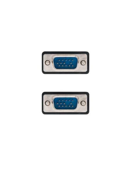 Cable svga nanocable 10.15.0115/ vga macho - vga macho/ 15m/ negro