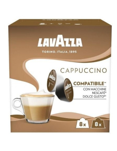 Cápsula lavazza cappuccino para cafeteras dolce gusto/ caja de 16