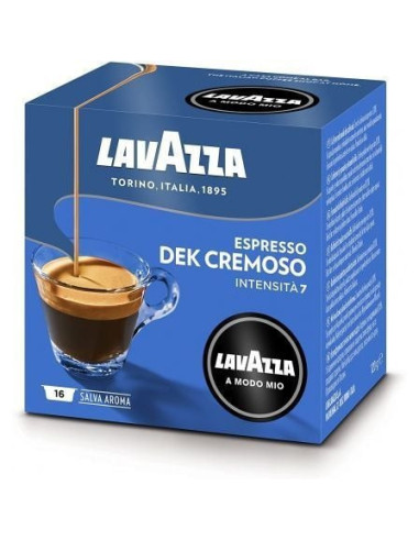 Cápsula lavazza cremosamente dek para cafeteras a modo mio/ caja 16