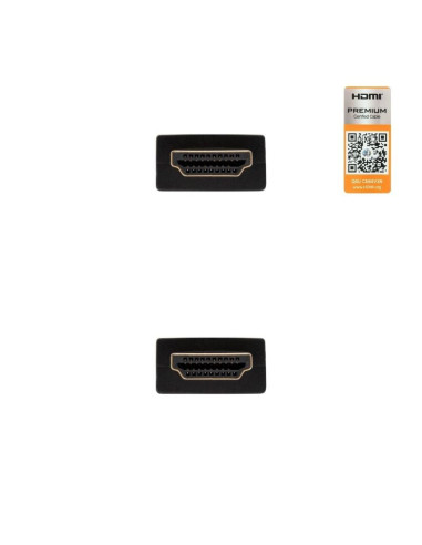 Cable hdmi 2.0 4k nanocable 10.15.3602/ hdmi macho - hdmi macho/ 2m/ certificado/ negro