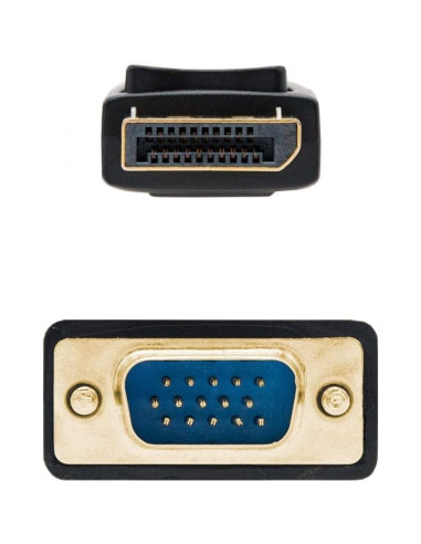 Cable conversor nanocable 10.15.4402/ displayport macho - vga macho/ 2m/ negro