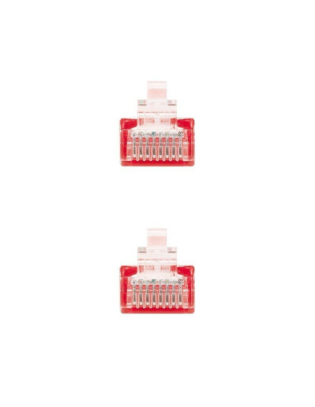 Cable de red rj45 utp nanocable 10.20.0400-l25-r cat.6/ 25cm/ rojo