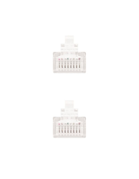 Cable de red rj45 utp nanocable 10.20.0400-w cat.6/ 50cm/ blanco