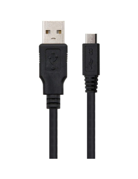 Cable usb 2.0 nanocable 10.01.0503/ usb macho - microusb macho/ 3m/ negro