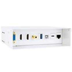 Caja de Conexiones Nanocable 10.35.0004/ VGA - 2x HDMI - Jack 3.5 - USB 3.0 - USB Tipo-C - USB 2.0 - RJ45