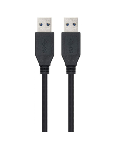 Cable usb 3.0 nanocable 10.01.1002-bk/ usb macho - usb macho/ 2m/ negro