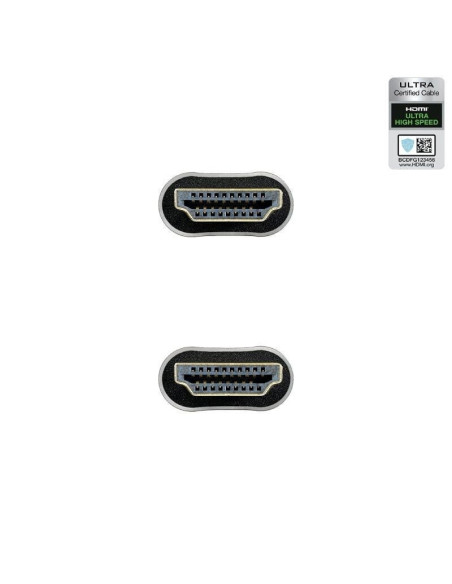 Cable hdmi 2.1 8k nanocable 10.15.8103/ hdmi macho - hdmi macho/ 3m/ certificado/ negro