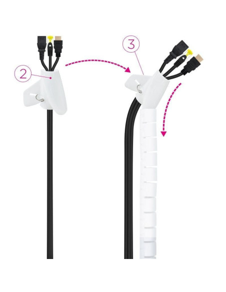 Organizador de cables en espiral nanocable 10.36.0001-w/ 1m