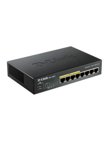 Switch d-link dgs-1008p 8 puertos/ rj-45 gigabit 10/100/1000/ poe