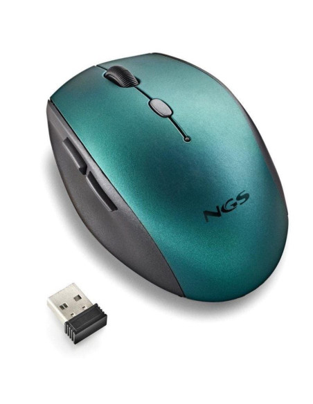 Ratón inalámbrico ngs bee blue/ hasta 1600 dpi/ azul