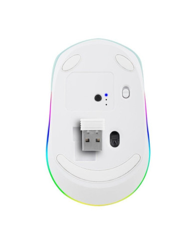 Ratón inalámbrico por bluetooth ngs smog mint-rb/ batería recargable/ hasta 2400 dpi/ verde menta