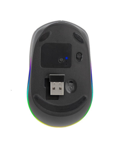 Ratón inalámbrico por bluetooth ngs smog-rb/ batería recargable/ hasta 1600 dpi/ negro