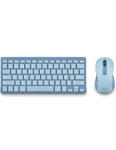 Teclado y ratón inalámbricos ngs fantasy kit blue/ azul