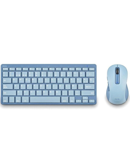 Teclado y ratón inalámbricos ngs fantasy kit blue/ azul