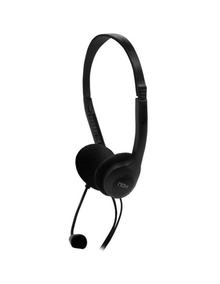 Auriculares nox voice one/ con micrófono/ jack 3.5/ negros