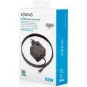 Cargador de Pared GaN Aisens ASCH-1PD65WL85-BK/ 1xUSB Tipo-C/ 65W