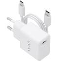 Cargador de Pared GaN Aisens ASCH-20W1P081-W/ 1xUSB Tipo-C/ 20W/ Blanco/ Incluye Cable USB Tipo-C