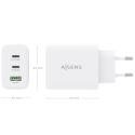Cargador de Pared GaN Aisens ASCH-67W3P086-W/ 2xUSB Tipo-C/ 1xUSB/ 67W/ Blanco