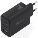 Cargador de Pared GaN Aisens ASCH-67W3P087-BK/ 2xUSB Tipo-C/ 1xUSB/ 67W