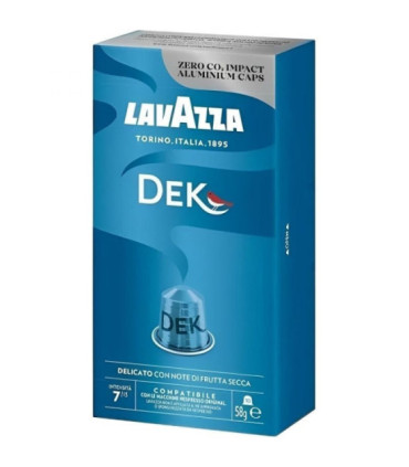 Cápsula lavazza espresso decaf descafeinado para cafeteras nespresso/ caja de 10