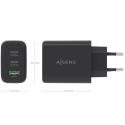 Cargador de Pared GaN Aisens ASCH-67W3P087-BK/ 2xUSB Tipo-C/ 1xUSB/ 67W
