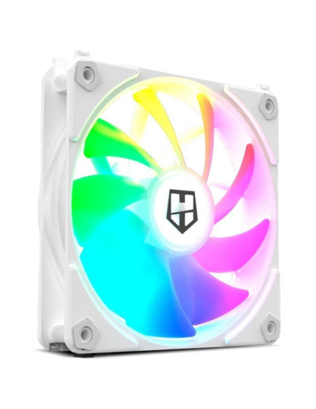 Pack 3 ventiladores nox easy link/ argb/ 12cm/ blanco